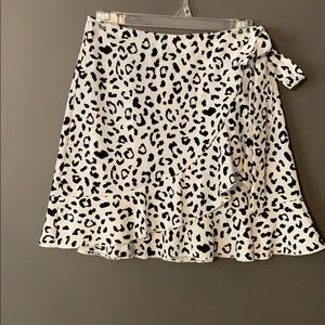 Wrapt style skirt cheetah print